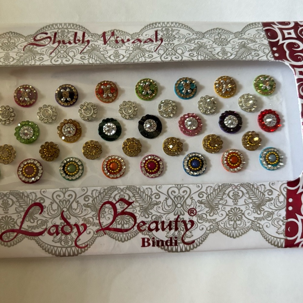 Jumbo Pack Round Multicolored Bindis, Forehead Gems, Body Jewels